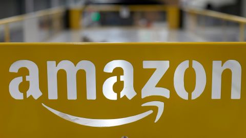 This picture shows the logo of US online retail giant Amazon at the distribution center in Moenchengladbach, western Germany, on December 17, 2019. (Photo by INA FASSBENDER / AFP) (Photo by INA FASSBENDER/AFP via Getty Images)