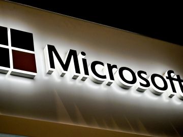 This picture shows the Microsoft logo at the International Cybersecurity Forum (FIC) in Lille on January 28, 2020. (Photo by DENIS CHARLET / AFP) (Photo by DENIS CHARLET/AFP via Getty Images)