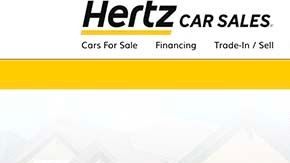 Página de venta de autos usados de Hertz.