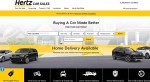 Página de venta de autos usados de Hertz.