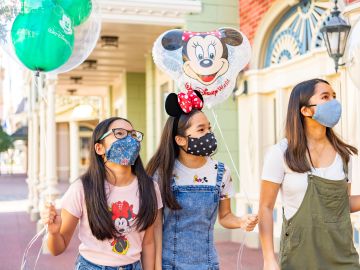 LAKE BUENA VISTA, FL - JULY 11: In this handout photo provided by Walt Disney World Resort, Walt Disney World Resort theme parks begin their phased reopening on July 11, 2020, in Lake Buena Vista, Florida. All guests two years of age and older will be required to wear an appropriate face covering at all times, except when eating and drinking while dining. (Photo by Matt Stroshane/Walt Disney World Resort via Getty Images)