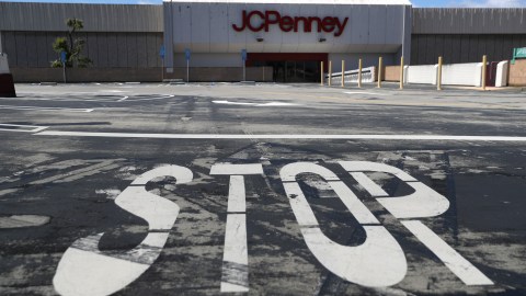 SAN BRUNO, CALIFORNIA - MAY 15: A view of a temporarily closed JCPenney store at The Shops at Tanforan Mall on May 15, 2020 in San Bruno, California. JCPenney avoided bankruptcy after the company paid down paid $17 million in debt on Friday after missing two previous payments.JCPenney has an estimate $3.6 billion in debt. (Photo by Justin Sullivan/Getty Images)