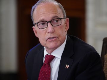 Assistant to the President and Director of the National Economic Counsel Larry Kudlow takes part in a roundtable discussion with US President Donald Trump and industry executives on reopening the country, in the State Dining Room of the White House in Washington, DC on May 29, 2020. (Photo by MANDEL NGAN / AFP) (Photo by AFP via Getty Images)