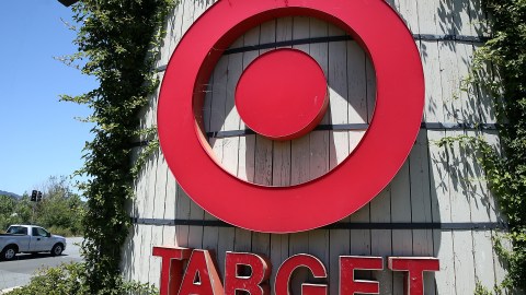 NOVATO, CA - MAY 22: The Target logo is posted in front of a Target store on May 22, 2013 in Novato, California. Target reported weaker than expected first quarter earnings with profits of $498 million, or 77 cents per share compared to $697 million, or $1.04 per share one year ago. (Photo by Justin Sullivan/Getty Images)