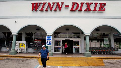 MIAMI, FL - APRIL 30: A Winn-Dixie store is pictured on April 30, 2004 in Miami, Florida. The supermarket operator Winn-Dixie Stores Inc. plans to cut 10,000 jobs from its payroll by closing or selling 156 stores and three distribution centers and selling several manufacturing businesses over the next year. The job cuts will reduce its work force by about 10 percent. The announcement came as the company reported a sharp decline in its third-quarter profit as sales fell 5.5 percent. (Photo by Joe Raedle/Getty Images)