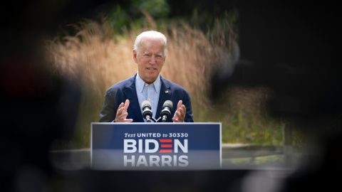 WILMINGTON, DE - SEPTEMBER 14: Democratic presidential nominee Joe Biden speaks about climate change and the wildfires on the West Coast a the Delaware Museum of Natural History
on September 14, 2020 in Wilmington, Delaware. Biden has campaign stops scheduled in Florida, Pennsylvania and Minnesota later this week. (Photo by Drew Angerer/Getty Images)