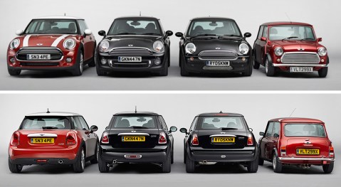 El popular MINI Cooper ha ido creciendo con el tiempo.