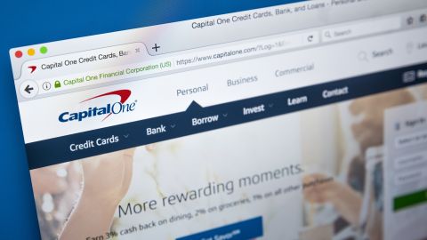 Foto de la página web de Capital One