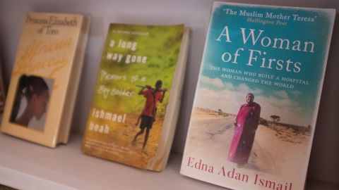Books are displayed on a shelf in the Library of Africa and the African Diaspora (LOATAD) in Accra, Ghana, on July 2, 2020. - The Library of Africa and the African Diaspora (LOATAD), a passion project launched by Ghanaian-British writer Sylvia Arthur.
Based around Arthur's personal book collection, it is aimed at spreading knowledge of literary talents from the continent and the global black community. (Photo by Nipah Dennis / AFP) (Photo by NIPAH DENNIS/AFP via Getty Images)