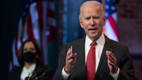 US President-elect Joe Biden speaks after a meeting with governors in Wilmington, Delaware, on November 19, 2020. - Biden said today he would not order a nationwide shutdown to fight the Covid-19 pandemic despite a surge in cases. (Photo by JIM WATSON / AFP) (Photo by JIM WATSON/AFP via Getty Images)