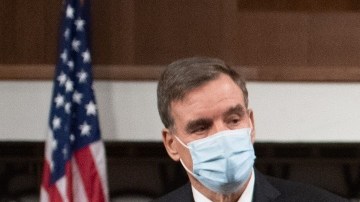 US Senator Joe Manchin (C), Democrat of West Virginia, speaks alongside a bipartisan group of Democrat and Republican members of Congress as they announce a proposal for a Covid-19 relief bill on Capitol Hill in Washington, DC, on December 1, 2020.