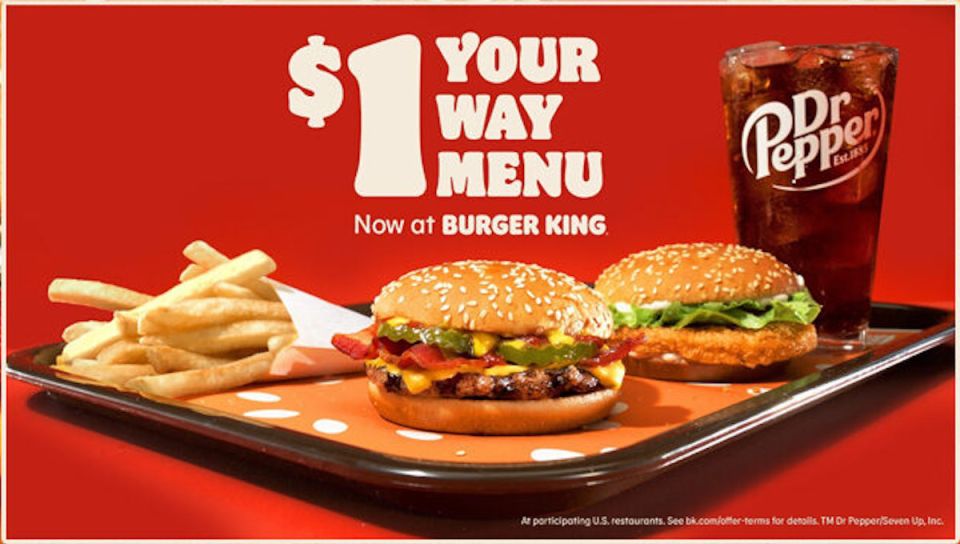 En qué consiste el nuevo menú de 1 dólar de Burger King y por qué