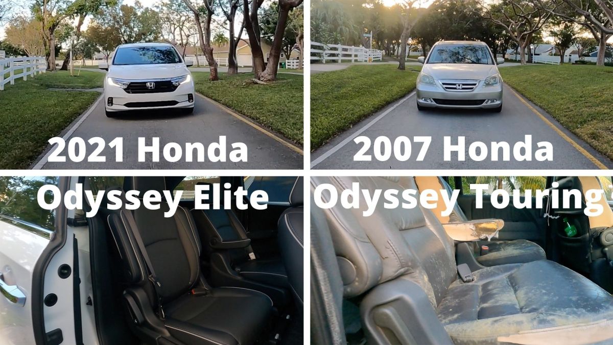 14 años separan estos dos modelos de la Honda Odyssey.
