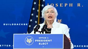 Treasury secretary nominee Janet Yellen speaks after US President-elect Joe Biden announced his economic team at The Queen Theater in Wilmington, Delaware, on December 1, 2020. (Photo by Chandan KHANNA / AFP) (Photo by CHANDAN KHANNA/AFP via Getty Images)