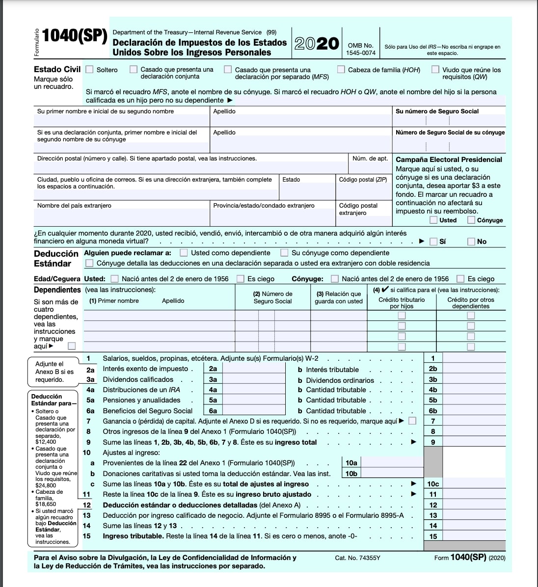 Por primera vez, el IRS lanza una versión en español del formulario