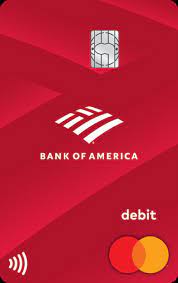 Foto de una tarjeta Bank of America Debit