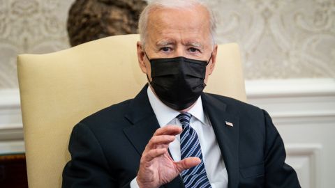 WASHINGTON, DC - APRIL 13: U.S. President Joe Biden meets with members of the Congressional Black Caucus in the Oval Office at the White House on April 13, 2021 in Washington, DC. According to the White House, Biden and Vice President Kamala Harris talked with the members of Congress about "voting rights, racial equity and how the infrastructure investments in the American Jobs Plan will advance racial equity and redress historic inequities." (Photo by Pete Marovich-Pool/Getty Images)