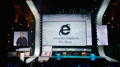 LOS ANGELES, CA - JUNE 04:  Xbox Live executive Marc Whitten introduces Internet Explorer for Xbox during the Microsoft Xbox press conference at the Electronic Entertainment Expo at the Galen Center on June 4, 2012 in Los Angeles, California. Thousands are expected to attend the annual three-day convention to see the latest games and announcements from the gaming industry.  (Photo by Kevork Djansezian/Getty Images)