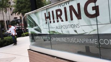 FORT LAUDERDALE, FLORIDA - MAY 03: A Now Hiring sign is seen on May 03, 2019 in Fort Lauderdale, Florida. The Labor Department released the month of April hiring and unemployment data that showed 263,000 jobs were created last month which beat analysts expectations and dropped the unemployment rate to 3.6 percent. (Photo by Joe Raedle/Getty Images)