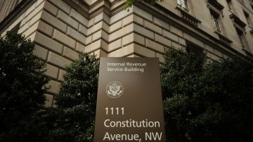 WASHINGTON, DC - APRIL 27: The Internal Revenue Service headquarters building appeared to be mostly empty April 27, 2020 in the Federal Triangle section of Washington, DC. The IRS called about 10,000 volunteer employees back to work Monday at 10 of its mission critical locations to work on taxpayer correspondence, handling tax documents, taking telephone calls and other actions related to the tax filing season. (Photo by Chip Somodevilla/Getty Images)