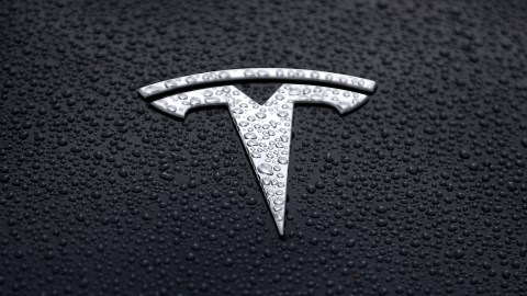 CORTE MADERA, CALIFORNIA - MAY 20: The Tesla logo is displayed on the hood of a Tesla car on May 20, 2019 in Corte Madera, California. Stock for electric car maker Tesla fell to a 2-1/2 year low after Wall Street analysts questioned the company's growth prospects. (Photo by Justin Sullivan/Getty Images)