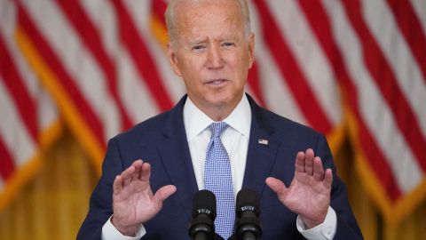US President Joe Biden speaks about how his Build Back Better agenda will lower prescription drug prices, in the East Room of the White House in Washington, DC, on August 12, 2021. (Photo by MANDEL NGAN / AFP) (Photo by MANDEL NGAN/AFP via Getty Images)