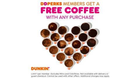 Dunkin' Donuts tiene millones de cafés gratis para este miércoles 29 de septiembre.