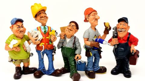 Empleados de la construcción