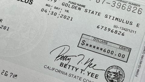 Cheque de estímulo 2022 California