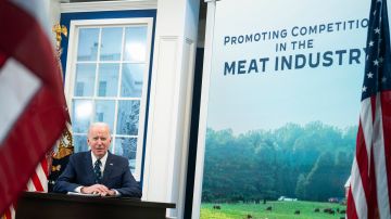 Este lunes, el presidente Joe Biden tuvo una reunión virtual con productores de alimentos independientes.