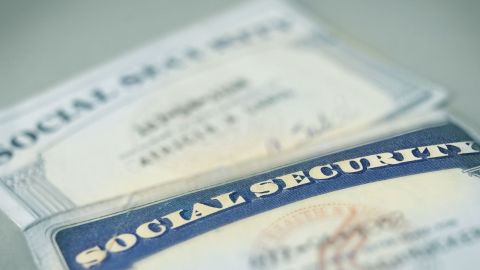 Foto de una tarjeta del Seguro Social de Estados Unidos