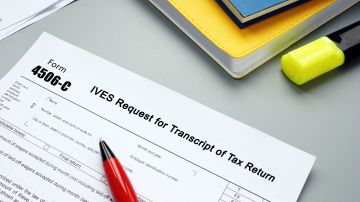 Foto de un formulario de impuestos del IRS