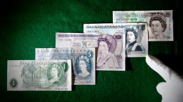 billetes de la reina Isabel II