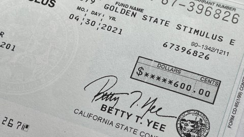 Cheque de estímulo en California