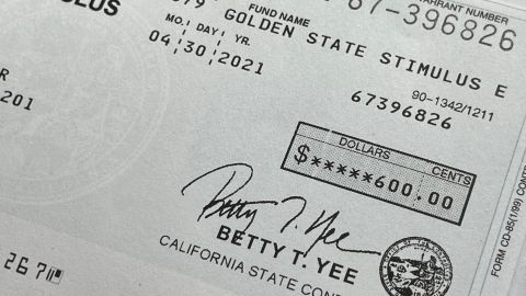 Cheque de estímulo en California