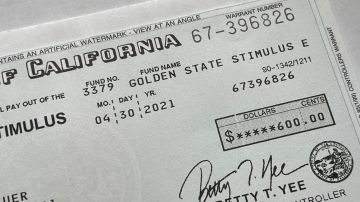 Cheque de estímulo en California