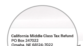 Cheque de estímulo de California