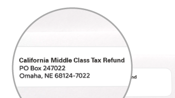 Cheque de estímulo de California