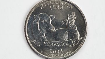 Moneda de 25 centavos de Wisconsin del 2004