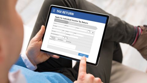 Impuestos desde una tablet