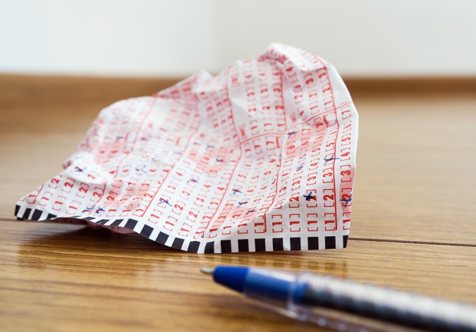 boleto de lotería perdido