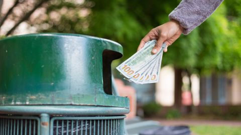 Cheques de Minnesota en la basura