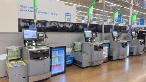 Cajas de autopago de Walmart