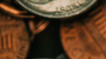 Monedas estadounidenses en primer plano.