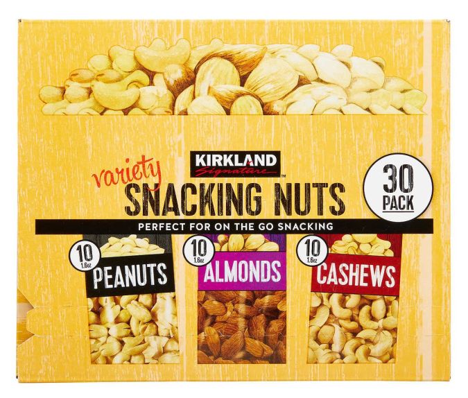 Kirkland Signature Snacking Nuts, Variety Pack.