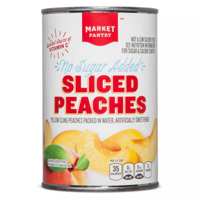 Rebanadas de durazno sin azúcar de Market Pantry™.