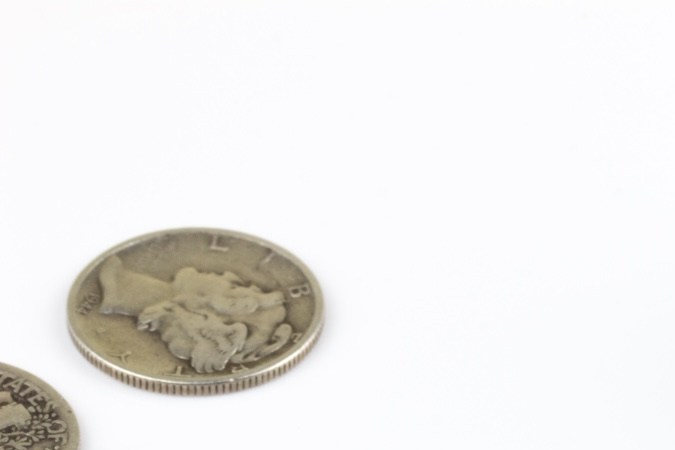 Monedas de plata de Estados Unidos.