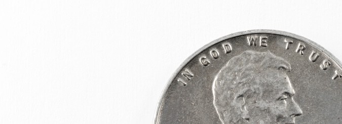 Un centavo de dólar de acero de 1943.