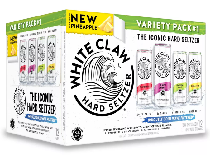White Claw Hard Seltzer Variety Pack (12 unidades).