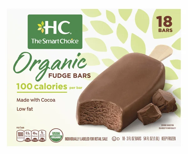 Barras de helado orgánico de Healthy Choice.
